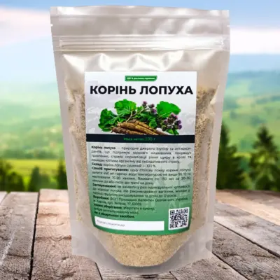 Корень лопуха измельчённый, 140г